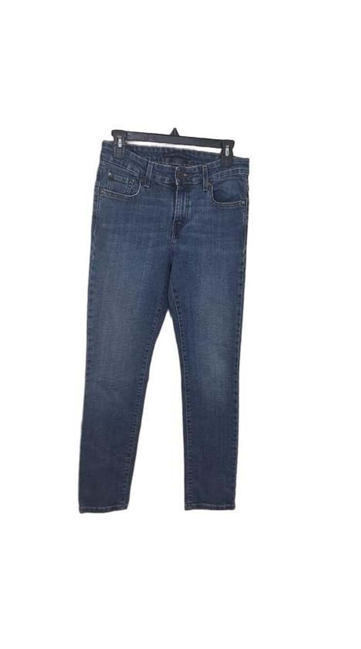 Levi's Mid Rise Skinny Jeans Womens 8 Short Blue Denim Stretch Casual Pant 8S
